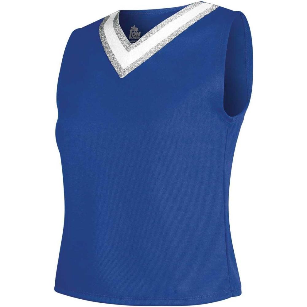 imageIon Cheerleading Uniform Top for Girls  VNeck Tank Cheer Shell TopRoyal  Adult