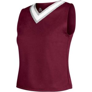 imageIon Cheerleading Uniform Top for Girls  VNeck Tank Cheer Shell TopMaroon  Child