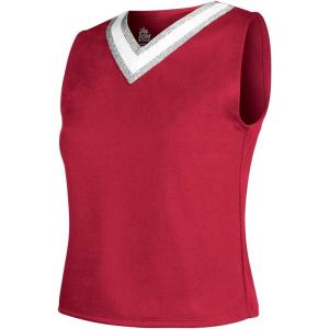 imageIon Cheerleading Uniform Top for Girls  VNeck Tank Cheer Shell TopRed  Child