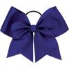 imagechass Cheerleading Jumbo Hair Bow  7quot Hair Ribbon Accessory for Cheerleaders with Attached Hair TieTrue Royal