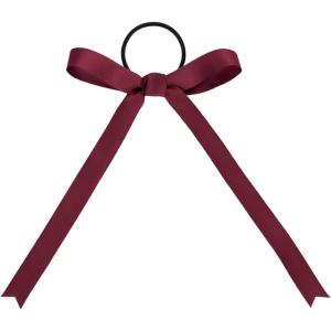 imagechass Cheerleading Hair Bows  6quot Traditional Hair Ribbon Accessory for Cheerleaders with Attached Hair TieTrue Maroon