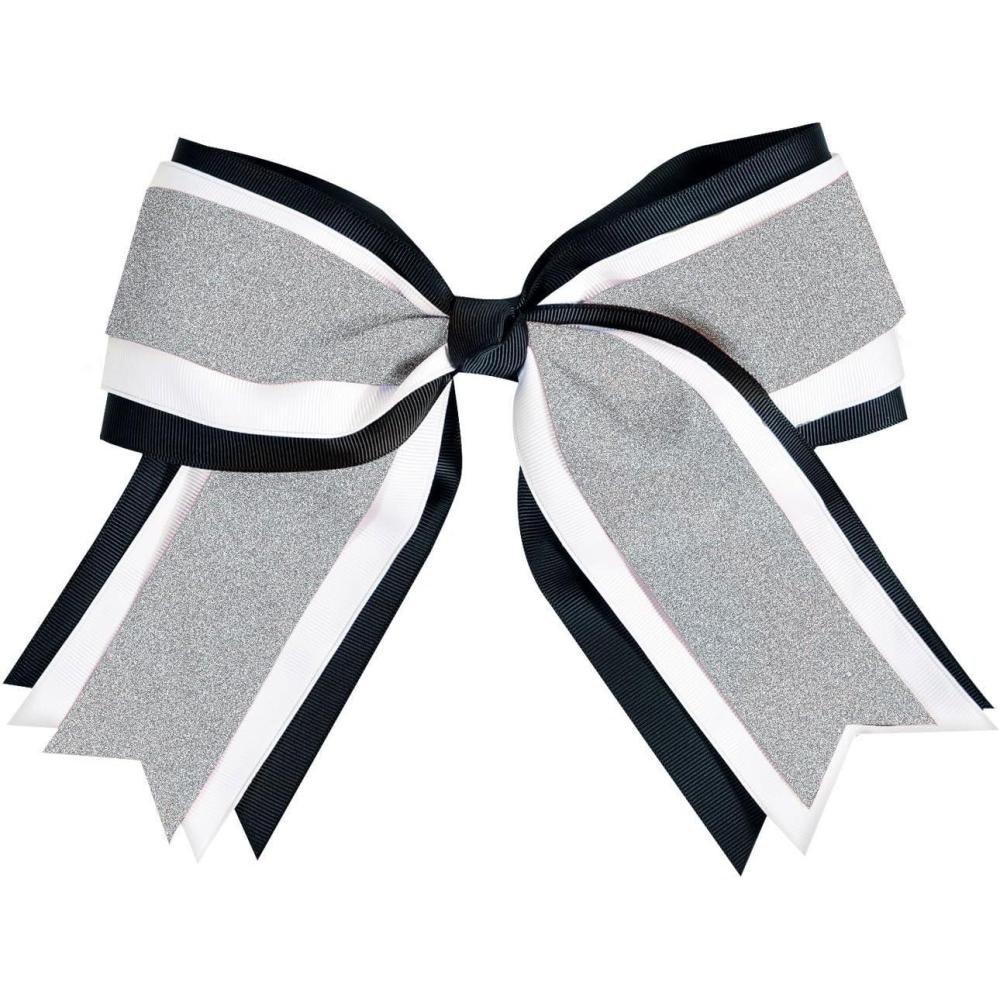 imageJumbo 3 Color Cheer Hair BowMETALLIC SILVER