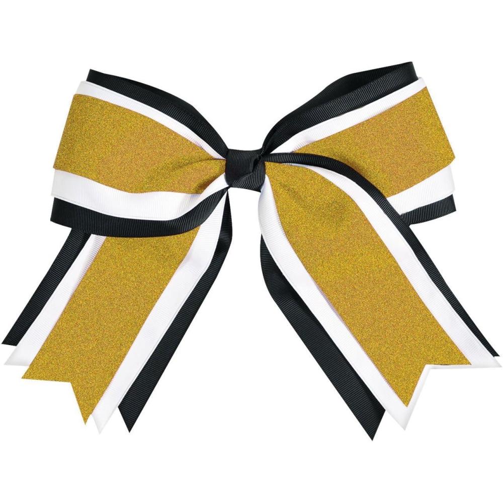 imageJumbo 3 Color Cheer Hair BowMetallic Gold
