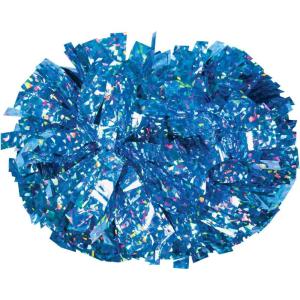imageChasse Holographic Cheerleading Pom Poms  Shiny Metallic Foil Cheer Pom with Baton Handle for Dance Sports Celebrations Single or PairCrystal Columbia