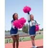 imagechass Cheerleading Poms  Neon WetLook Pom Poms with Baton Handle for Dance Sports Celebrations Single Neon Pink