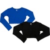 image:imagechass Cheer Cropped VNeck Liner for Girls amp Women 4Way Stretch Bodyliner Undershirt for Cheer UniformsRoyal  Youth Sizes