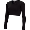 image:imagechass Cheer Cropped VNeck Liner for Girls amp Women 4Way Stretch Bodyliner Undershirt for Cheer UniformsBlack  Youth Sizes