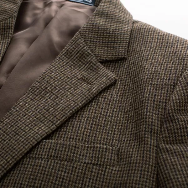 Herringbone Tweed Blazer British Wool Blend Sport Coat Jacket