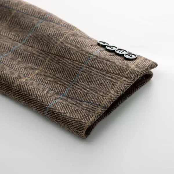 Herringbone Tweed Blazer British Wool Blend Sport Coat Jacket