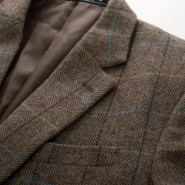 Herringbone Tweed Blazer British Wool Blend Sport Coat Jacket