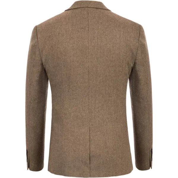 Herringbone Tweed Blazer British Wool Blend Sport Coat Jacket
