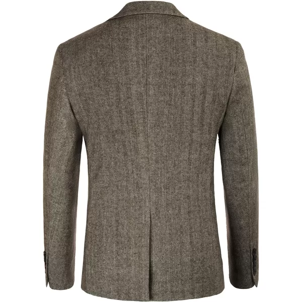 Herringbone Tweed Blazer British Wool Blend Sport Coat Jacket