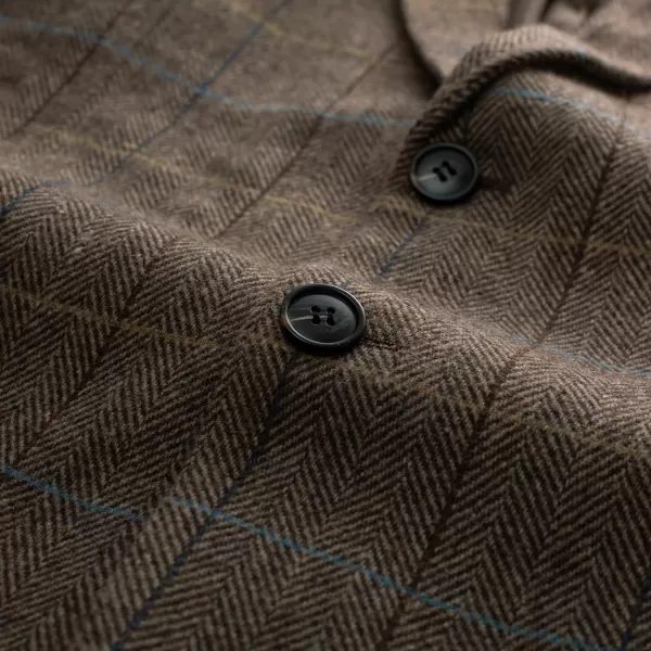 Herringbone Tweed Blazer British Wool Blend Sport Coat Jacket