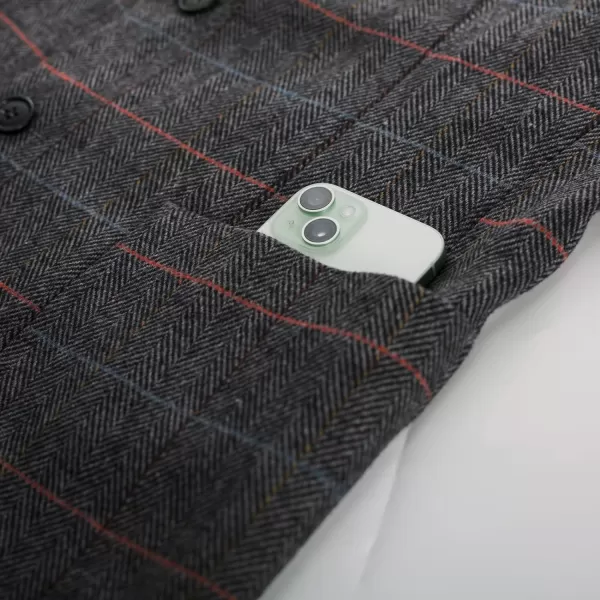 Herringbone Tweed Blazer British Wool Blend Sport Coat Jacket