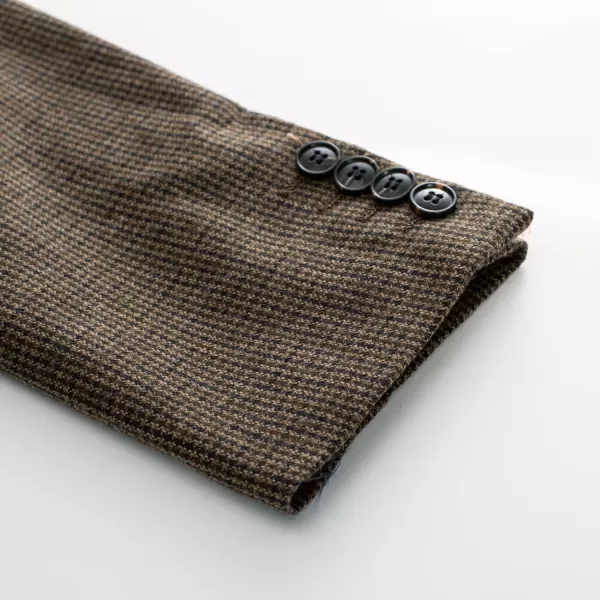 Herringbone Tweed Blazer British Wool Blend Sport Coat Jacket