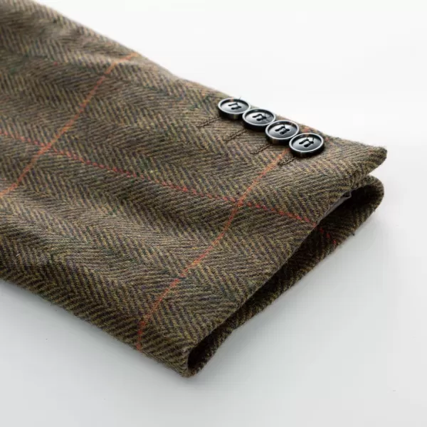 Herringbone Tweed Blazer British Wool Blend Sport Coat Jacket