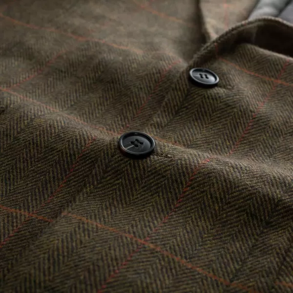 Herringbone Tweed Blazer British Wool Blend Sport Coat Jacket