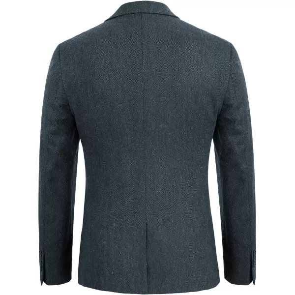 Herringbone Tweed Blazer British Wool Blend Sport Coat Jacket