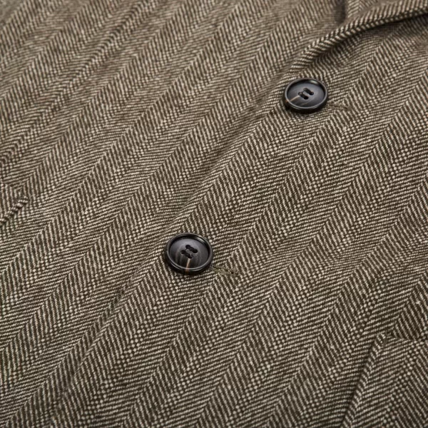 Herringbone Tweed Blazer British Wool Blend Sport Coat Jacket