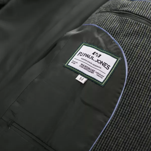 Herringbone Tweed Blazer British Wool Blend Sport Coat Jacket