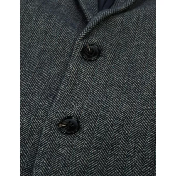 Herringbone Tweed Blazer British Wool Blend Sport Coat Jacket