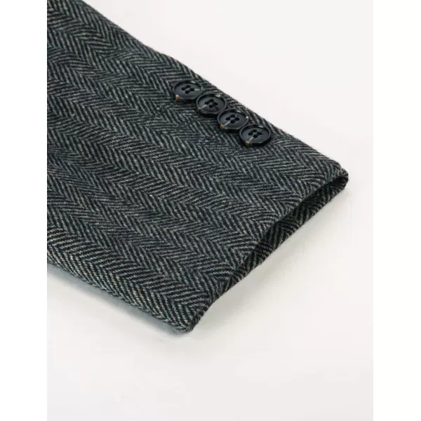 Herringbone Tweed Blazer British Wool Blend Sport Coat Jacket
