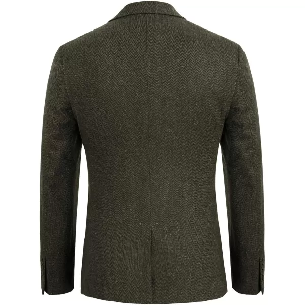 Herringbone Tweed Blazer British Wool Blend Sport Coat Jacket