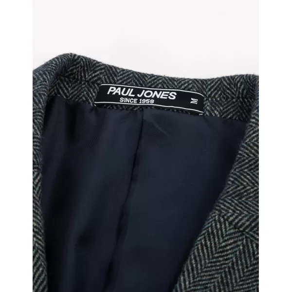 Herringbone Tweed Blazer British Wool Blend Sport Coat Jacket