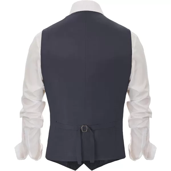 PAUL JONES Mens Western Herringbone Suit Vest Tweed Wool Blend Slim Fit Waistcoat
