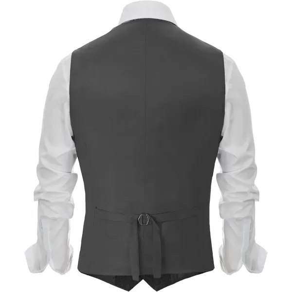 PAUL JONES Mens Western Herringbone Suit Vest Tweed Wool Blend Slim Fit Waistcoat