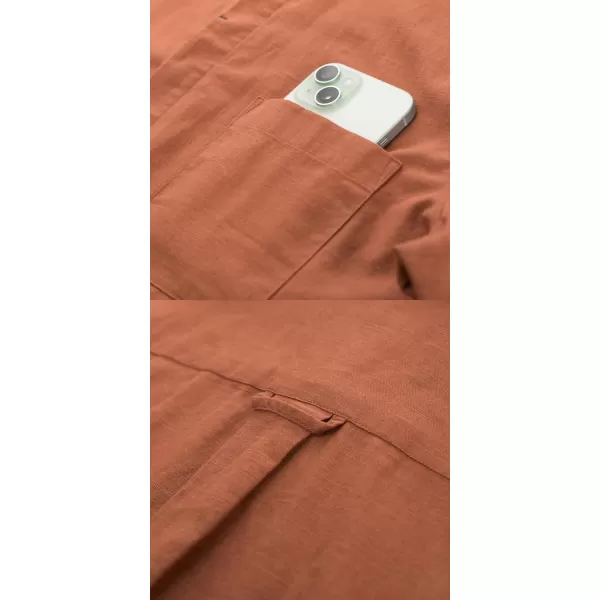 PJ PAUL JONES Men Cotton Linen Shirt Casual Short Sleeve Button Down Shirts Summer Beach Shirt Vacation Shirt with Pocket