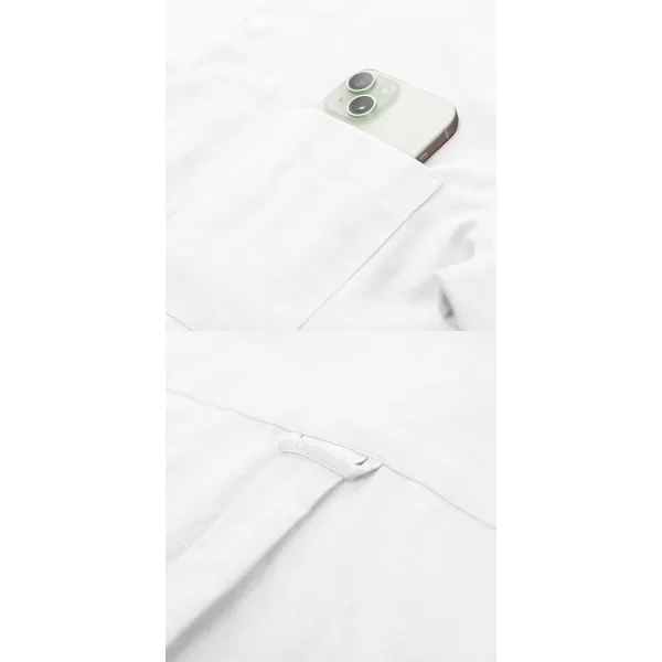 PJ PAUL JONES Men Cotton Linen Shirt Casual Short Sleeve Button Down Shirts Summer Beach Shirt Vacation Shirt with Pocket