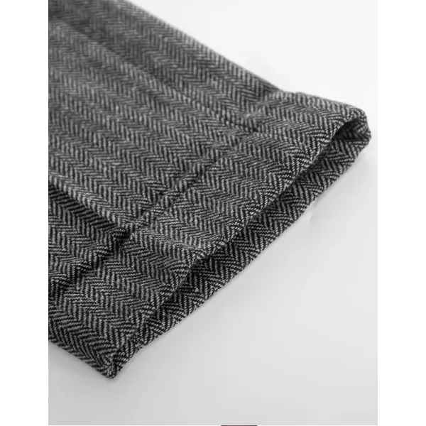 PJ PAUL JONES Men Vintage Tweed Pants Herringbone Pleated Suit Trousers
