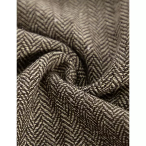 PJ PAUL JONES Men Vintage Tweed Pants Herringbone Pleated Suit Trousers