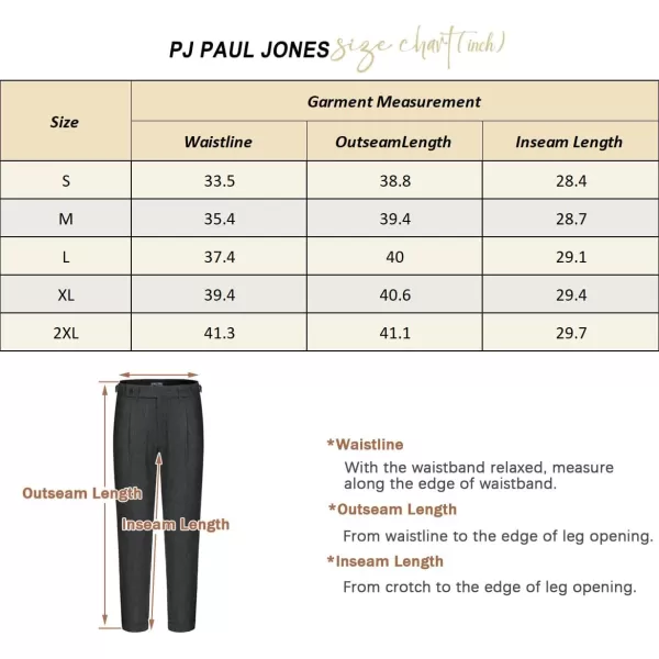 PJ PAUL JONES Men Vintage Tweed Pants Herringbone Pleated Suit Trousers