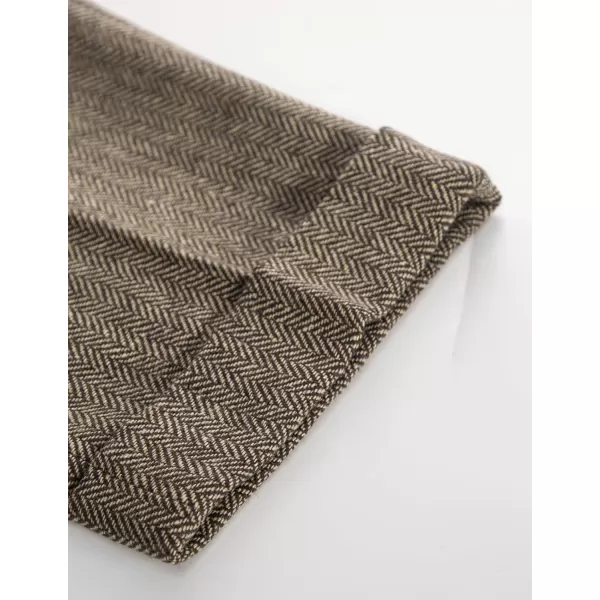 PJ PAUL JONES Men Vintage Tweed Pants Herringbone Pleated Suit Trousers