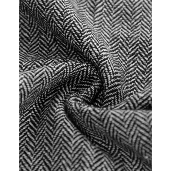 PJ PAUL JONES Men Vintage Tweed Pants Herringbone Pleated Suit Trousers