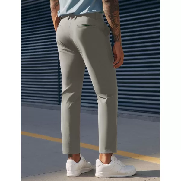 PJ PAUL JONES Men's 4 Way Stretch Golf Pants Casual Cropped Slim Fit Lightweight Pants Business Dress Pant Trousers