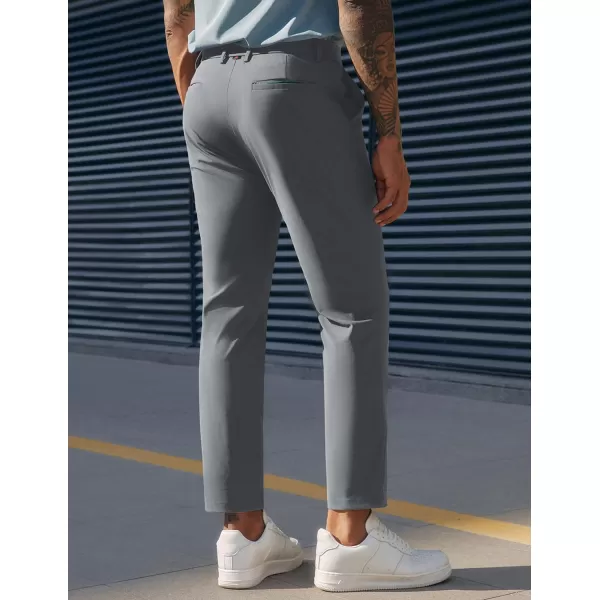 PJ PAUL JONES Men's 4 Way Stretch Golf Pants Casual Cropped Slim Fit Lightweight Pants Business Dress Pant Trousers