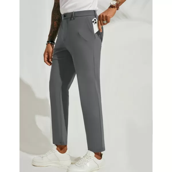 PJ PAUL JONES Men's 4 Way Stretch Golf Pants Casual Cropped Slim Fit Lightweight Pants Business Dress Pant Trousers