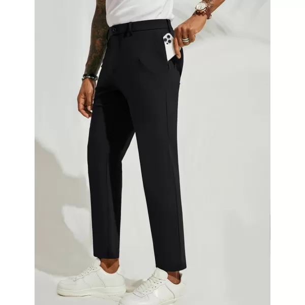 PJ PAUL JONES Men's 4 Way Stretch Golf Pants Casual Cropped Slim Fit Lightweight Pants Business Dress Pant Trousers
