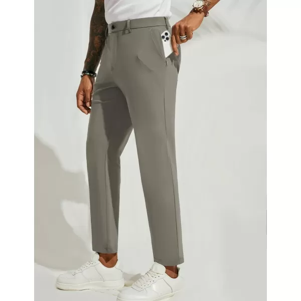 PJ PAUL JONES Men's 4 Way Stretch Golf Pants Casual Cropped Slim Fit Lightweight Pants Business Dress Pant Trousers