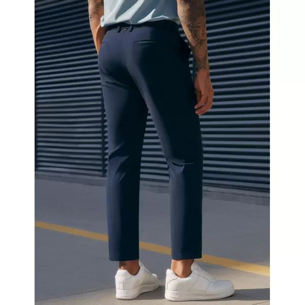 PJ PAUL JONES Men's 4 Way Stretch Golf Pants Casual Cropped Slim Fit Lightweight Pants Business Dress Pant Trousers