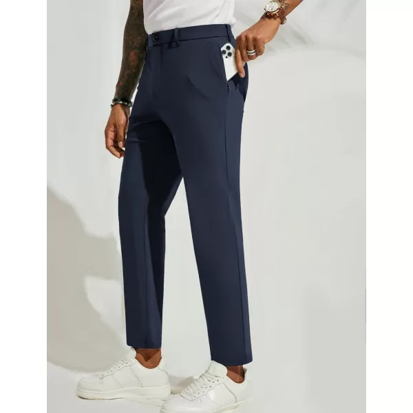 PJ PAUL JONES Men's 4 Way Stretch Golf Pants Casual Cropped Slim Fit Lightweight Pants Business Dress Pant Trousers