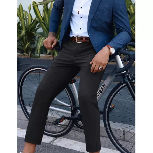 PJ PAUL JONES Men's 4 Way Stretch Golf Pants Casual Cropped Slim Fit Lightweight Pants Business Dress Pant Trousers