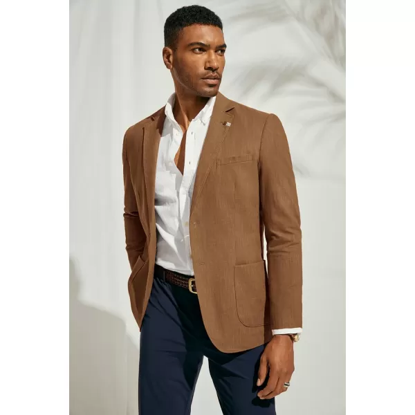 PJ PAUL JONES Mens Blazer Casual Cotton-Linen Sport Coat Lightweight 2 Button Unlined Suit Jackets