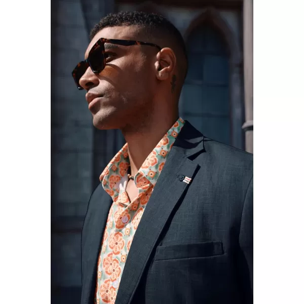 PJ PAUL JONES Mens Blazer Casual Cotton-Linen Sport Coat Lightweight 2 Button Unlined Suit Jackets