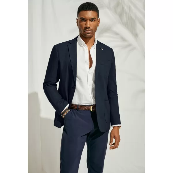 PJ PAUL JONES Mens Blazer Casual Cotton-Linen Sport Coat Lightweight 2 Button Unlined Suit Jackets