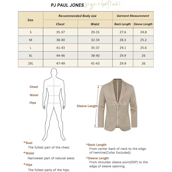 PJ PAUL JONES Mens Blazer Casual Lightweight Sport Coats Unlined Stretch Knit Suit Jacket