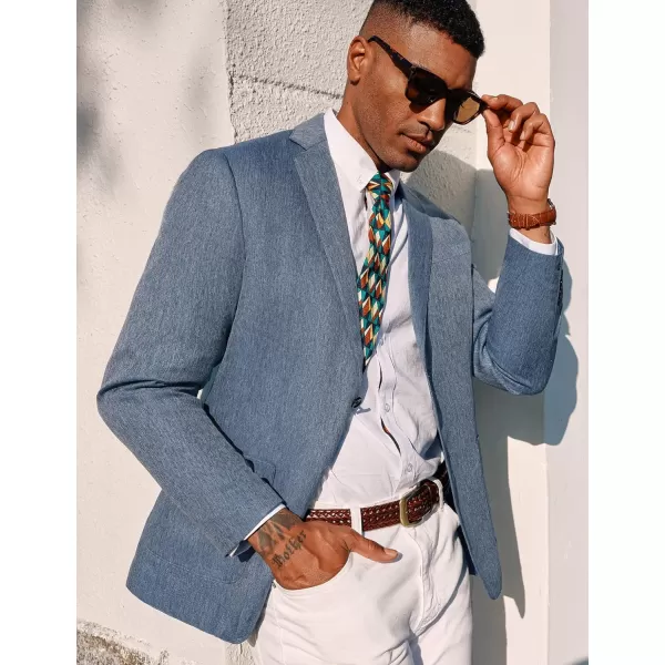 PJ PAUL JONES Mens Blazer Casual Sport Coats Regular Fit Two Button Suit Jacket Lightweight Sports Jacket